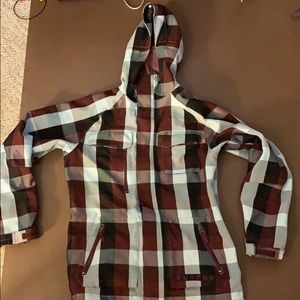 Burton Plaid Snowboard Jacket Size S
